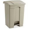 Safco 17 gal Rectangular Plastic Step-on Waste Receptacle, Tan, Plastic SAF9922TN